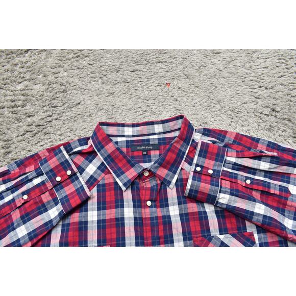 Double Pump Men's 4XL Cotton Shirt Multicolor Long Sleeve Pearl Snap Long Sleeve - Picture 6 of 7